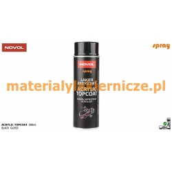 NOVOL SPRAY ACRYLIC TOPCOAT BLACK GLOSS 500ml materialylakiernicze.pl.